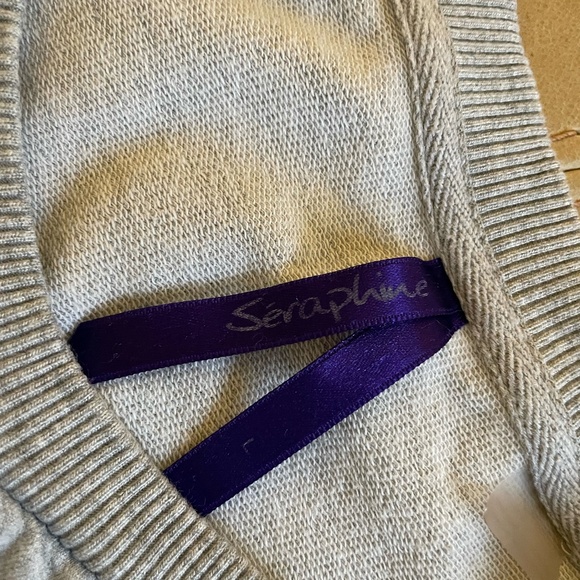 Seraphine maternity grey crewneck top, size L - Picture 6 of 7